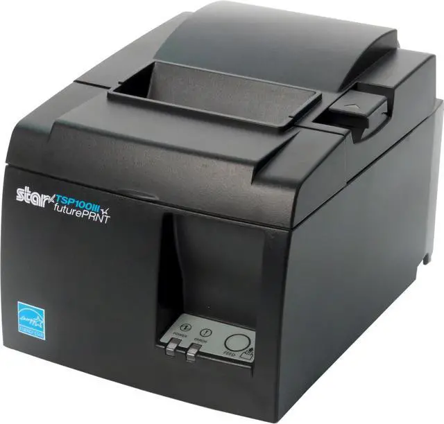Main image of Star Micronics 39472110 Model TSP143IIIBi Thermal Printer, Auto-Cutter, Bluetooth, iOS, Android/Windows, Power Supply, Gray