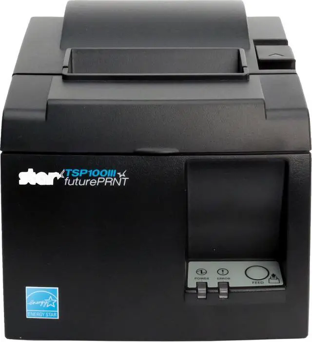 Alt view image 2 of 7 - Star Micronics 39472110 Model TSP143IIIBi Thermal Printer, Auto-Cutter, Bluetooth, iOS, Android/Windows, Power Supply, Gray