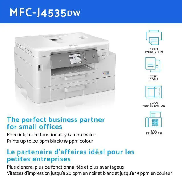 Alt view image 2 of 4 - Brother INKvestment Tank MFC-J4535DW All-in-One Wireless Colour Inkjet Printer-Print more, save more with a Brother Refresh Subscription!