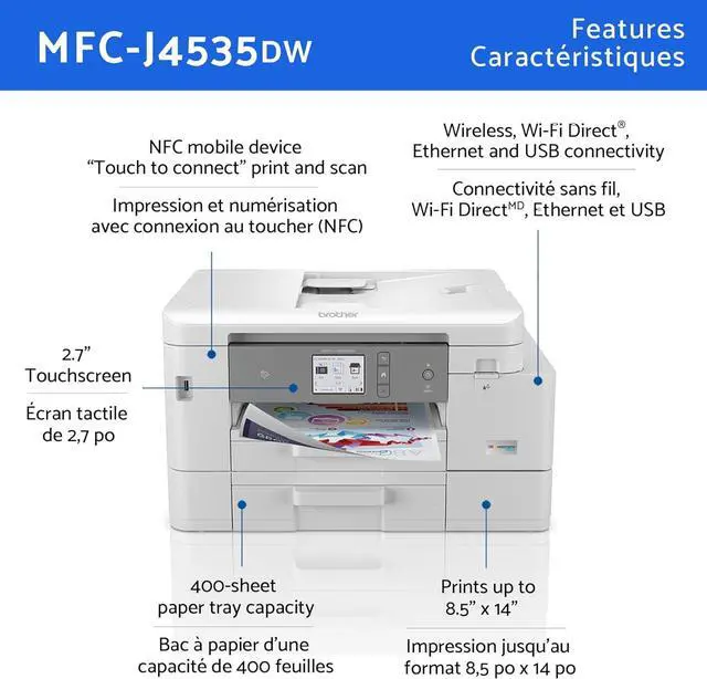 Alt view image 3 of 4 - Brother INKvestment Tank MFC-J4535DW All-in-One Wireless Colour Inkjet Printer-Print more, save more with a Brother Refresh Subscription!