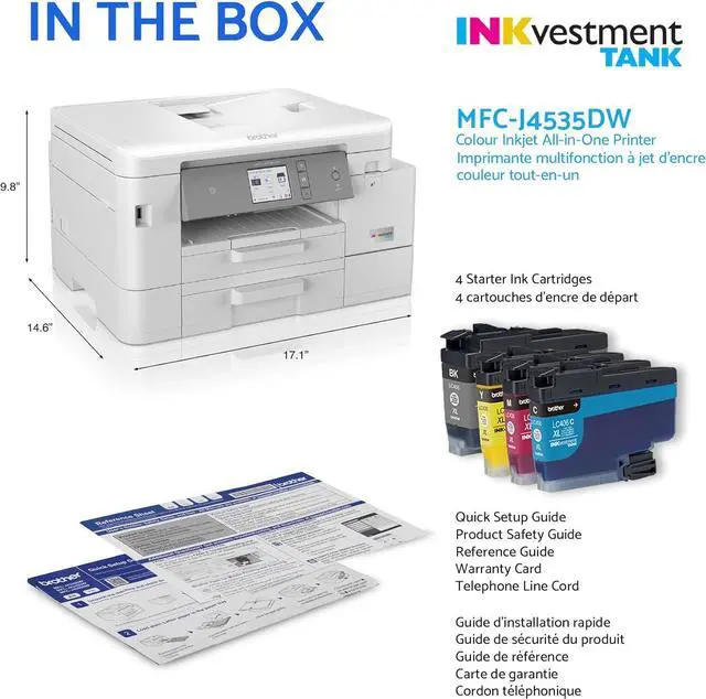 Alt view image 4 of 4 - Brother INKvestment Tank MFC-J4535DW All-in-One Wireless Colour Inkjet Printer-Print more, save more with a Brother Refresh Subscription!