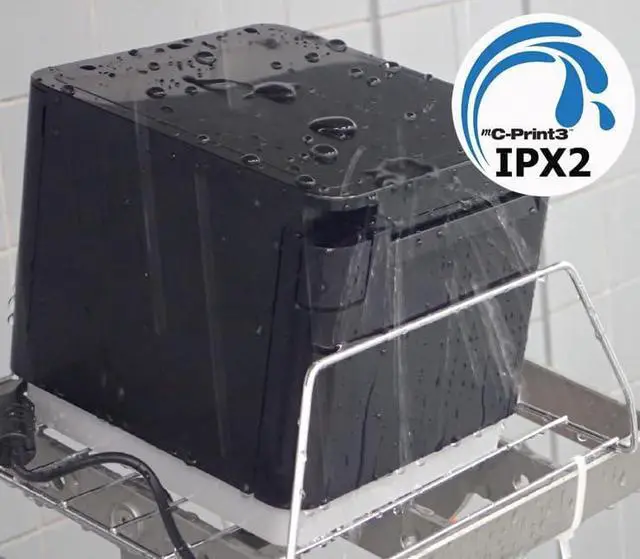 Alt view image 4 of 6 - Star Micronics mC-Print3 3-inch Ethernet (LAN) / USB/Lightning Thermal POS Printer with CloudPRNT, Cutter, and External Power Supply - Black