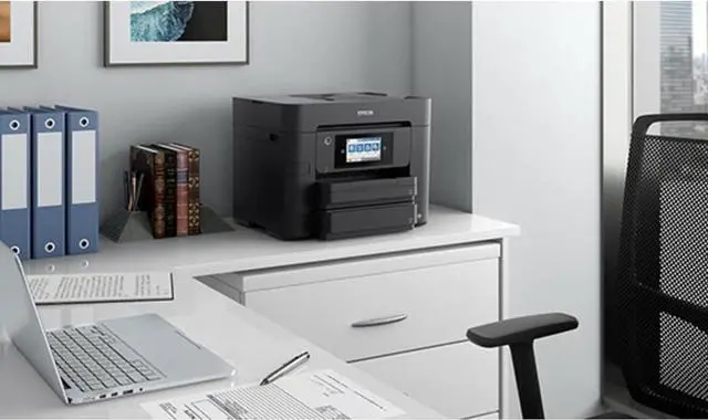 Alt view image 7 of 7 - Epson Workforce Pro WF-4830 Wireless All-in-One Printer with Auto 2-Sided Print, Copy, Scan and Fax, 50-Page ADF, 500-sheet Paper Capacity, and 4.3" Color Touchscreen, Works with Alexa, Black, Large