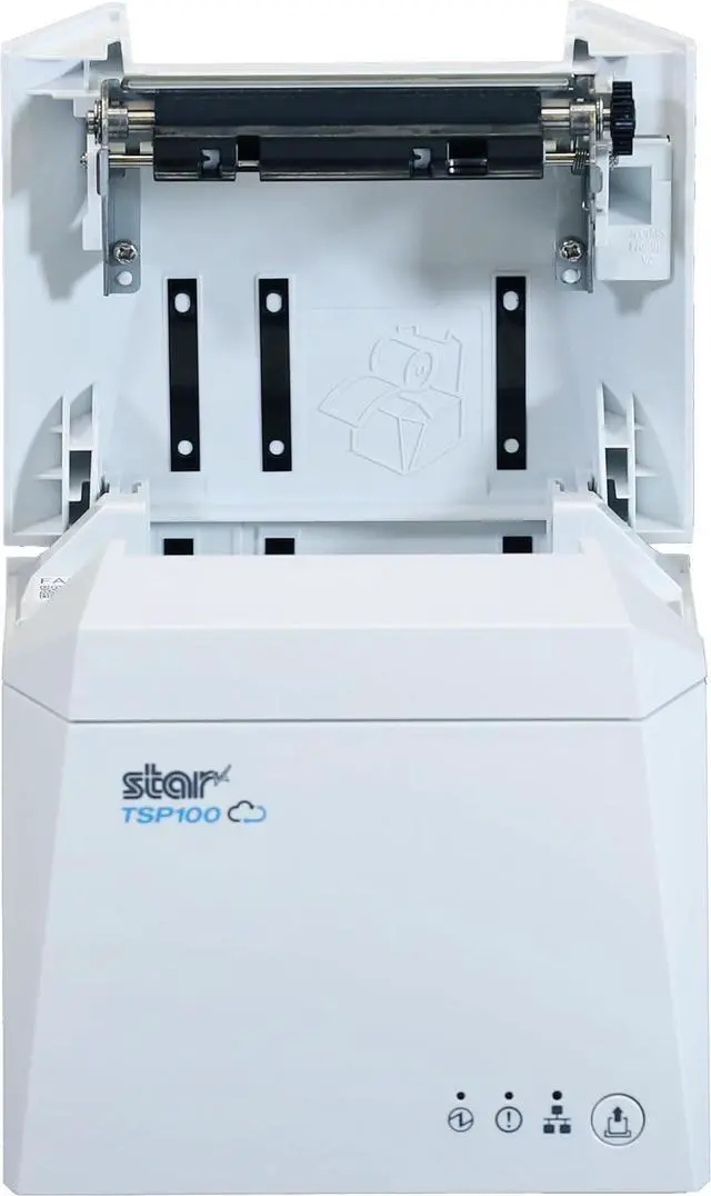 Alt view image 4 of 7 - Star Micronics TSP143IVUE USB/Ethernet (LAN) Thermal Receipt Printer with Android Open Accessory (AOA), CloudPRNT, Cutter, and Internal Power Supply - White