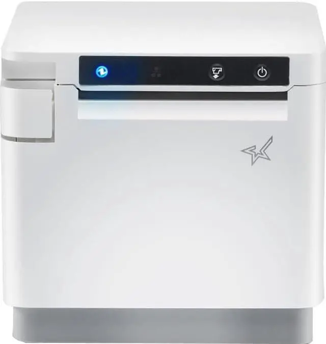 Alt view image 3 of 4 - Star Micronics mC-Print3 3-inch Ethernet (LAN) / USB-C Thermal POS Printer with CloudPRNT, Peripheral Hub, Cutter, and External Power Supply - White