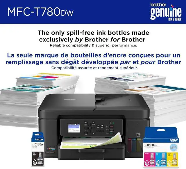 Alt view image 5 of 7 - Brother INKvestment Tank MFC-T780DW Colour Inkjet All-in-One Printer, Copier, Scanner, Wireless with Duplex Printing and Up to 3 Years of in-Box Ink