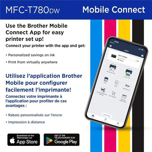 Alt view image 7 of 7 - Brother INKvestment Tank MFC-T780DW Colour Inkjet All-in-One Printer, Copier, Scanner, Wireless with Duplex Printing and Up to 3 Years of in-Box Ink