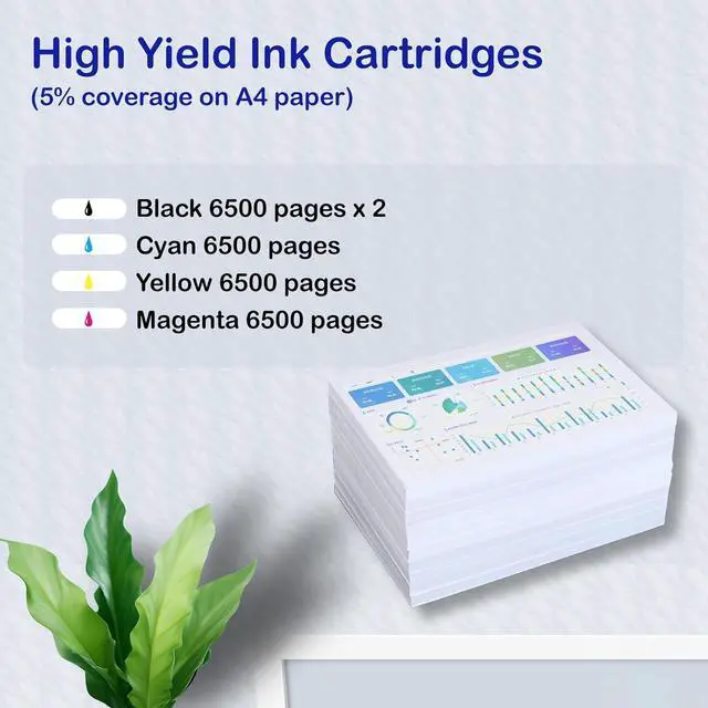 Alt view image 3 of 7 - 522 Ink Refill Bottles Replacement for Epson 522 Ink (Not Sublimation Ink), Work with ET-2720 ET-2803 ET-2800 ET-4800 EP 4700 ET-2400 Printer (2 Black, 1C 1M 1Y, 5 Bottles)