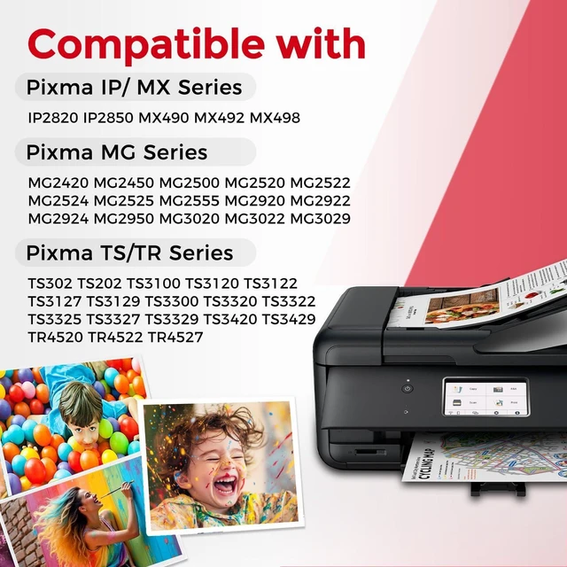Alt view image 2 of 6 - Ubinki 243 Black Ink Cartridge Replacement for Canon PG-243 XL 243xl PG243 to MG2522 MG2922 TR4520 TR4522 TS3322 TS3122 TS202 MX490 MX492 Printers (Black, 2-Pack)