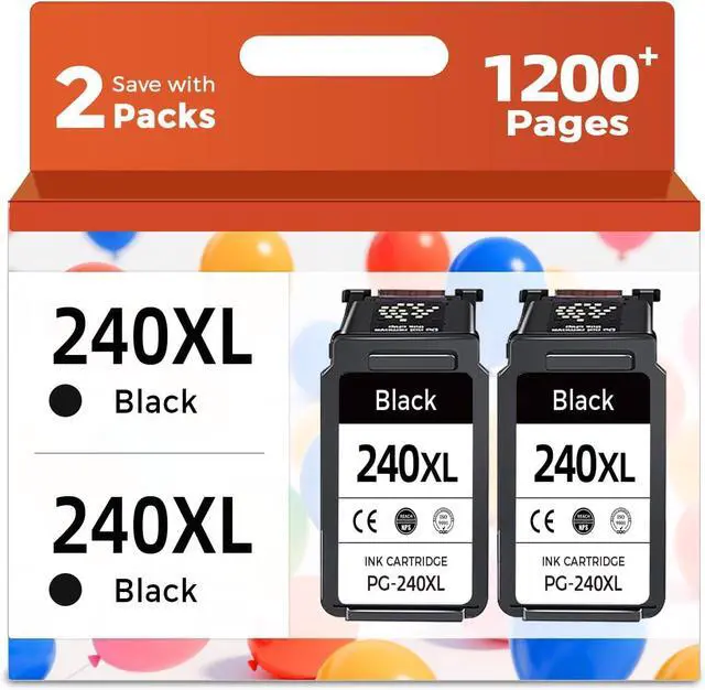 Main image of Relcolor 240XL Compatible Ink Cartridge for Canon 240 XL Black Color PG240 CL240 for Cannon MG2120 MG2220 MG3120 MG3220 MG3520 MG3620 MG4120 MX470 MX472 MX512 MX522 MX532 TS5100 TS5120 Printer 2-Pack