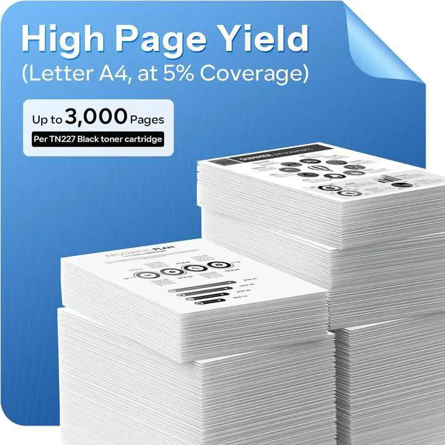 Alt view image 3 of 6 - TN227 TN227BK High Yield Toner Cartridge Black Replacement for Brother TN227BK TN-227BK HL-L3270CDW MFC-L3770CDW HL-L3290CDW MFC-L3750CDW HL-L3210CW Printer, TN227 1PK