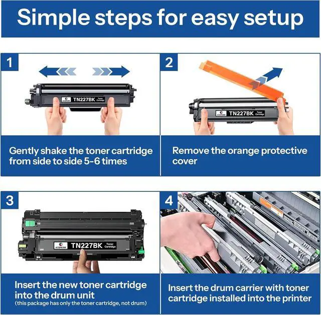 Alt view image 5 of 6 - TN227 TN227BK High Yield Toner Cartridge Black Replacement for Brother TN227BK TN-227BK HL-L3270CDW MFC-L3770CDW HL-L3290CDW MFC-L3750CDW HL-L3210CW Printer, TN227 1PK