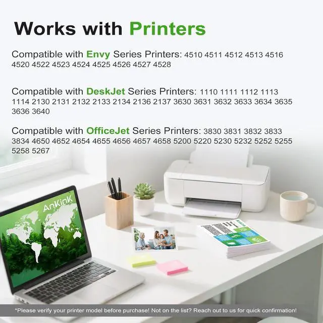 Alt view image 3 of 7 - 63XL Ink Cartridges Replacement for HP 63 XL (2 Black 1 Color Combo 3-Pack) Fit for HP63 3830 4650 4652 4655 5200 5252 5255 5258 4520 4512 1112 2132 3630 3632 3631 2130 4510 4654 Printers BK Tricolor