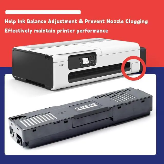 Alt view image 6 of 7 - MC-32 Maintenance Cartridge Replacement for Canon imagePROGRAF TC-20 TC-20M TC-5200 TC-5200M Large Format Printer, Upgraded MC32 Waste Ink Cartridges Maintenace Tank