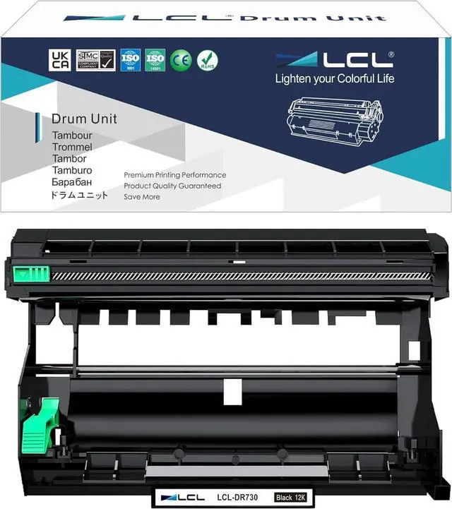 Main image of LCL Compatible Drum Unit Replacement for DR730 12000 Pages HL-L2310D HL-L2350DW HL-L2370DN MFC-L2710DW (Black)