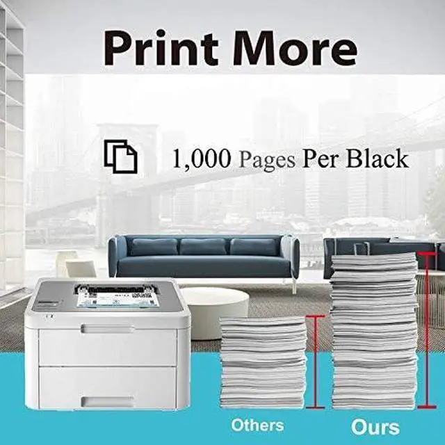 Alt view image 5 of 7 - TG Imaging (4-Pack) Compatible CF248A 48A Toner Cartridge for use in HP Laserjet Pro M15w M15a M16a M16w M15 HP Laserjet Pro MFP M28w M28a M29w M29a Printer (Balck, with Chip)