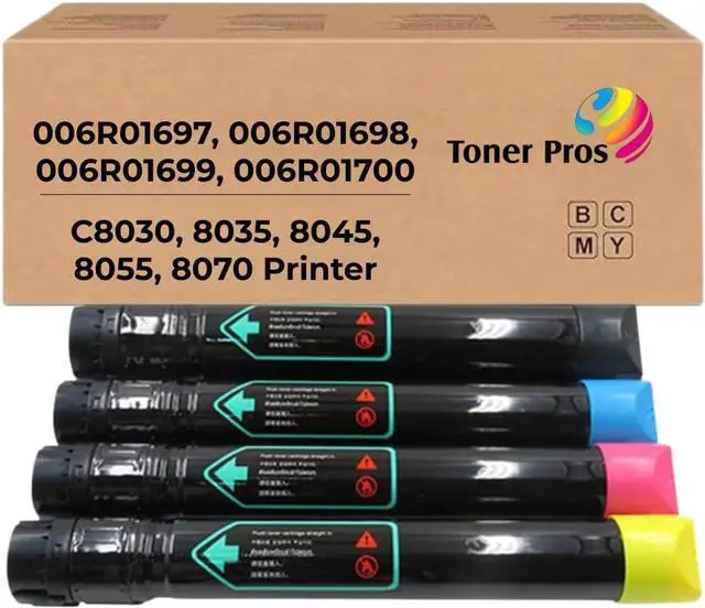 Main image of Toner Pros Remanufactured Toner Cartridge for Xerox AltaLink C8030 C8035 C8045 C8055 C8070 Printers 4 Pack (006R01697, 006R01698, 006R01699, 006R01700), Yield Black 26,000, Color 15,000 Pages