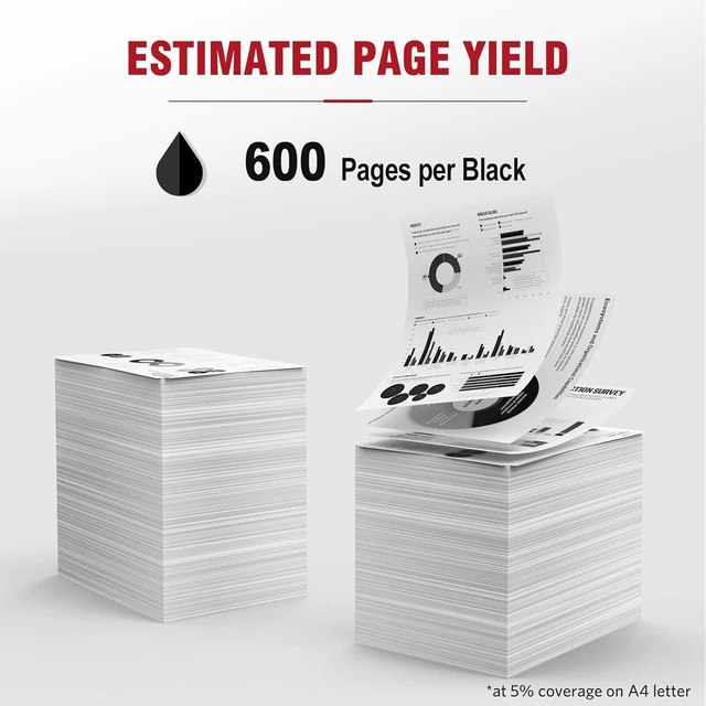 Alt view image 3 of 6 - ALLWORK 260XL Black Ink Cartridge Replacement for Canon 260 PG-260 PG-260XL PG 260 XL High Yield for Pixma TS6420a TS6400 TS6420 TR7020a TR7000 TR7020 TS5320 TS5300 Printer Ink Cartridge(2 Black)