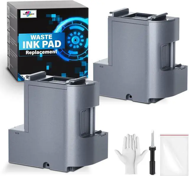 Main image of Waste Ink Pad Replacement with Reset Software for Ecotank ET-2850 ET-2760 ET-2750 ET-2700 ET2850 ET2760 ET2750 ET2700 2850 2760 2750 Printer, Maintenance Box with Reset Software (2 Packs)