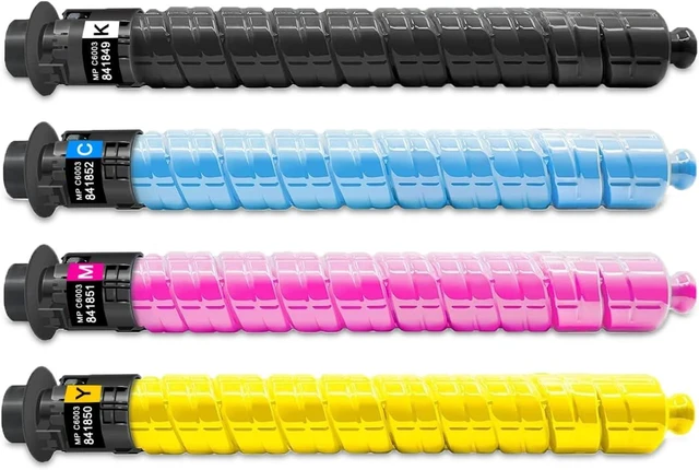 Alt view image 2 of 7 - MP C6003 C4503 Toner Cartridge Set (4 Pack, 1BK/1C/1M/1Y) - 841849 841852 841851 841850 Toner Cartridge Replacement for Ricoh Aficio/Lanier/Savin MP C4503 MP C5503 MP C6003 Printer