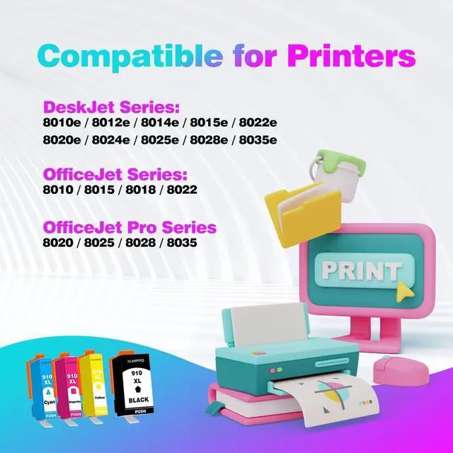 Main image of Remanufactured 910XL Black Ink Cartridge for HP e-Series (Black*2), Replacement HP 910 Compatible with Printers OfficeJet Pro 8020e 8024e 8025e 8028 8028e 8035 8035e 8010 8012e 8014e 8015e 8022e