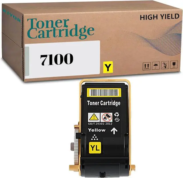 Main image of Compatible 7100 Toner Cartridges Replacement for Xerox 106R02605 106R02599 106R02600 106R02601 Use for Phaser 7100 7100DN 7100N Printer (1Yellow)