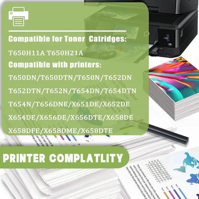 Alt view image 2 of 7 - T650H11A Toner Cartridge Compatible for Lexmark T650H11A T650H21A Toner Cartridges Work for Lexmark T650DN T650DTN T650N T652DN T652DTN T652N T654DN T654DTN Printers