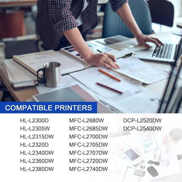 Alt view image 2 of 7 - TN660 TN-660 TN630 TN-630 Toner Cartridge 2 Pack High Yield Black Replacement for Brother TN 660 TN 630 MFC-L2720DW DCP-L2540DW MFC-L2700DW DCP-L2520D HL-L2320D MFC-L2740DW Printer Ink - with Chip