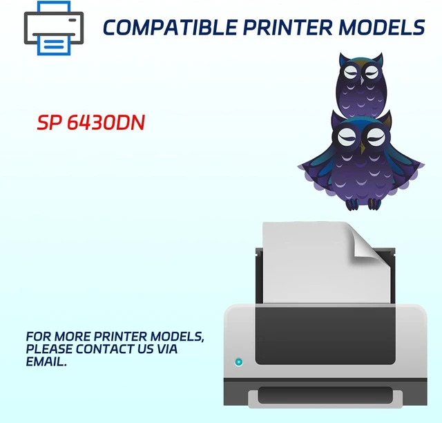 Alt view image 2 of 7 - Compatible for Ricoh SP 6430 Drum Unit Work for Ricoh SP 6430DN Printers, with Chip, High Yield 25000 Pages, Vivid Colors (Black)