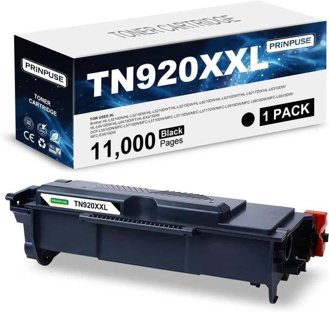 Main image of TN920XXL Toner Cartridge Compatible for Brother TN920XXL TN920XL TN920 TN-920 11000 Pages for HL-L5210DN HL-L5210DW HL-L5210DWT HL-L5215DW HL-L6210DW HL-L6210DWT HL-L6310DW MFC-L6810DW