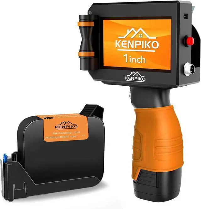 Main image of Handheld Printer, 2025 Upgrade 1 Inch Print Height Handheld Inkjet Printer with 72ML Quick-Drying Ink Cartridge,Portable Inkjet Printers Gun with 4.3" Touch Screen for Barcode, Logo, Date