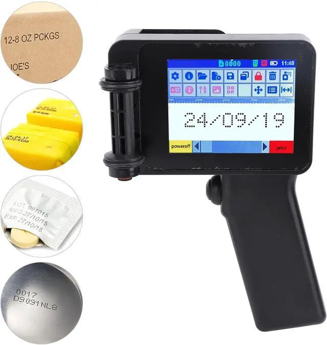 Alt view image 7 of 7 - LiebeWH Handheld Inkjet Printer Portable with HD 4.3inch Touch Screen for Barcode QR Code Printing on Multiple Materials