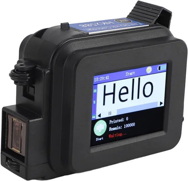 Alt view image 4 of 7 - Generic Handheld Inkjet Printer, Handheld Printer Inkjet Pocket Adjustable Printing Height 0.1 0.5in/1in Touch Screen Coder with Fast (Black)