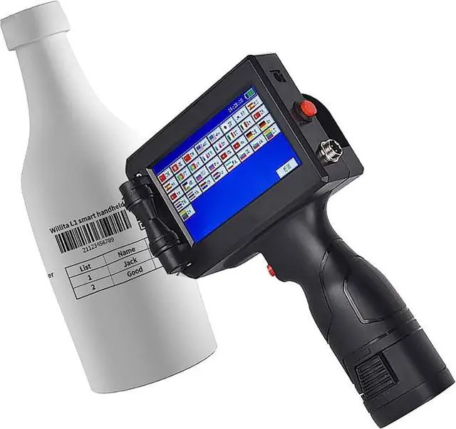 Main image of Handheld Inkjet Printer Gun Portable Handheld Printer, 12.7mm Bulk Qr Code Barcode Printer, Smart Inkjet Fast Dry Printing