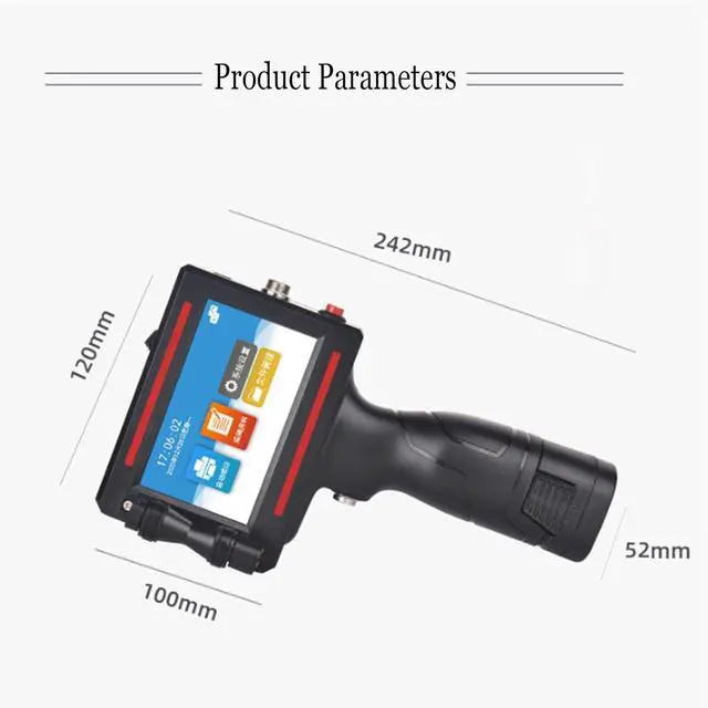 Alt view image 2 of 7 - Portable Handheld Inkjet Printer Gun with 4.3 Quick-Dry Wireless Coder for Exp Dates, Barcodes, QR Codes, Logos, Batch Numbers | Handheld Logo Printer