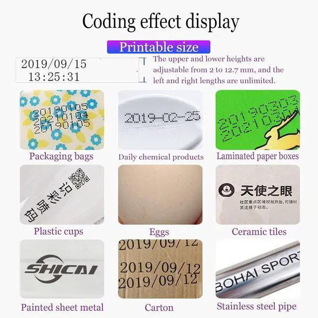 Alt view image 4 of 7 - Portable Handheld Inkjet Printer Gun with 4.3 Quick-Dry Wireless Coder for Exp Dates, Barcodes, QR Codes, Logos, Batch Numbers | Handheld Logo Printer