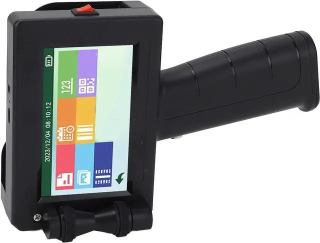 Alt view image 3 of 7 - Handheld Inkjet Printer, Bar Code Printer Handheld 4.3 Inch LED Touchscreen Quick Dry Inkjet Kit 12.7mm for Characters Barcode