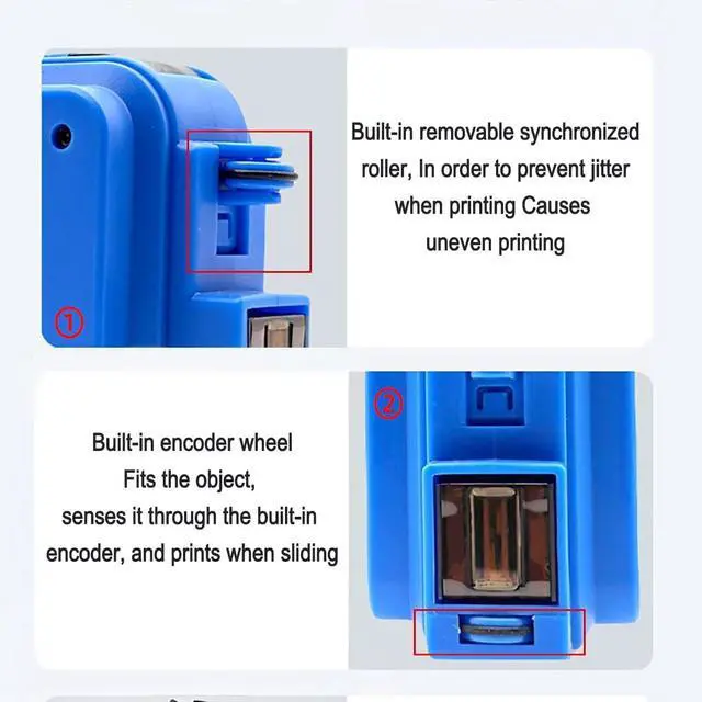 Alt view image 2 of 7 - Mini Handheld Inkjet Printer, with Quick-Drying Ink Pocket & LED Touch Screen Inkjet Printer Gun, for Date/Batch/QRcode/Barcode Handheld Printer/Batch Series Number/Logo