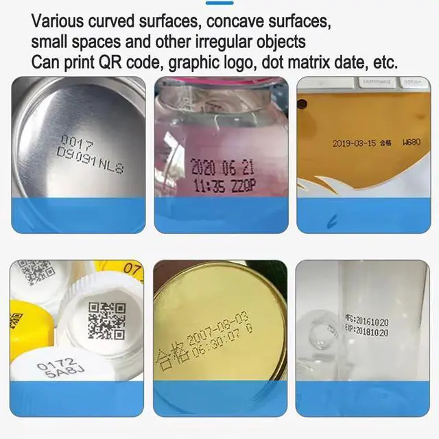 Alt view image 5 of 7 - Mini Handheld Inkjet Printer, with Quick-Drying Ink Pocket & LED Touch Screen Inkjet Printer Gun, for Date/Batch/QRcode/Barcode Handheld Printer/Batch Series Number/Logo