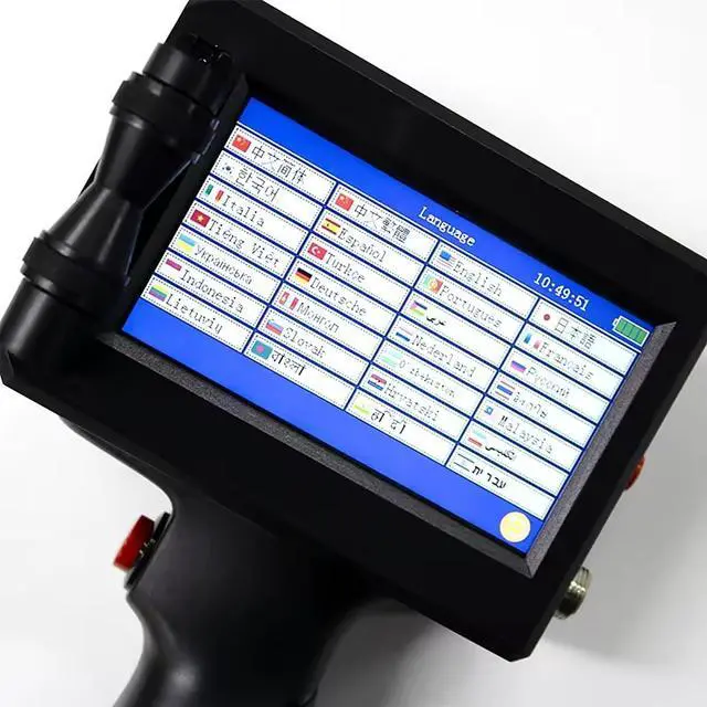 Alt view image 5 of 7 - Handheld Inkjet Printer, with Quick-Drying Ink Pocket, 4.3 Inch LED Touch Screen, for Date/Batch/QRcode/Barcode Handheld Printer/Batch Series Number/Logo On Any Surface