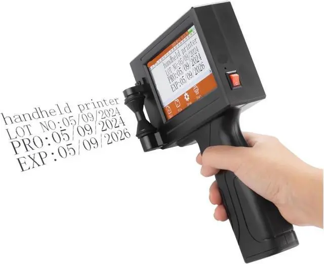 Alt view image 2 of 5 - Handheld Printer, 12.7mm Date Number Marking Expiration Date Label Plastic Carton Handheld Thermal Inkjet Printer,for Small Industrial