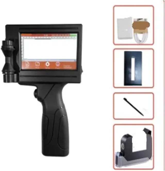 Alt view image 5 of 5 - Handheld Printer, 12.7mm Date Number Marking Expiration Date Label Plastic Carton Handheld Thermal Inkjet Printer,for Small Industrial