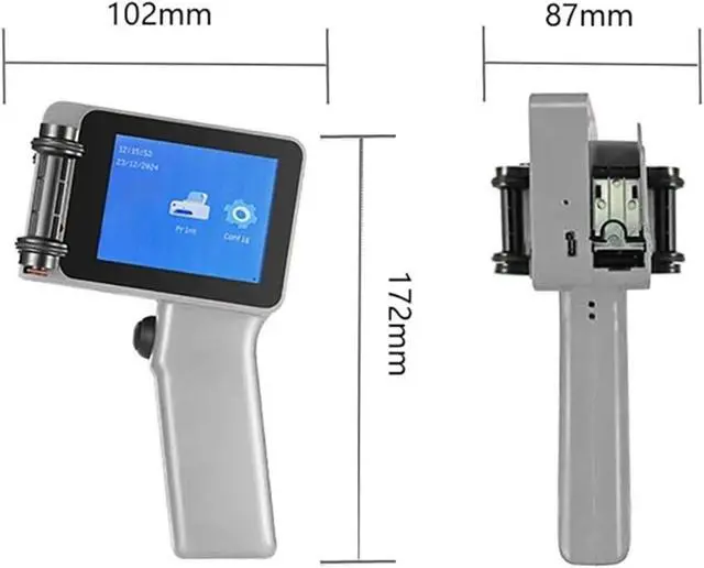 Alt view image 3 of 6 - Handheld Printer, Portable Handheld Inkjet Printer with Ink Cartridge Printer, Expiration Date Marking Date Coding,for Small Industrial