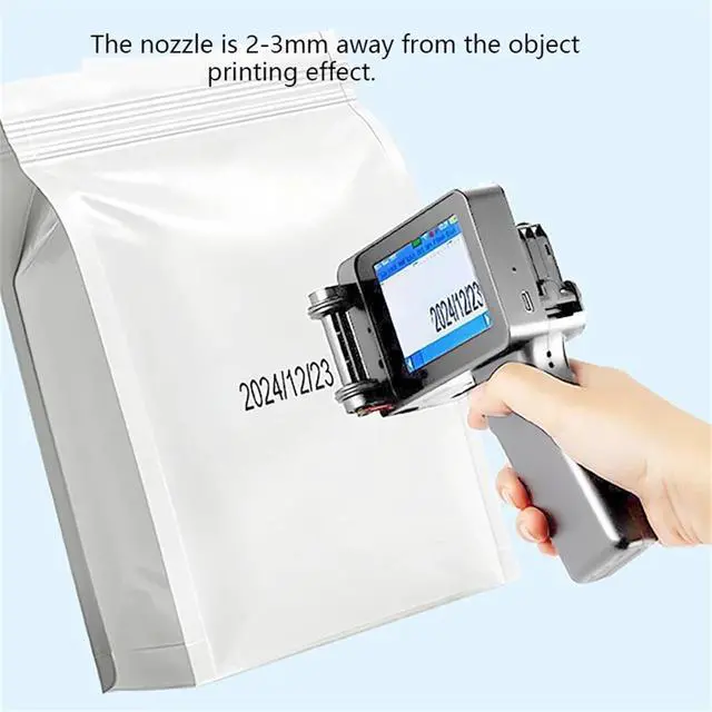 Alt view image 5 of 6 - Handheld Printer, Portable Handheld Inkjet Printer with Ink Cartridge Printer, Expiration Date Marking Date Coding,for Small Industrial