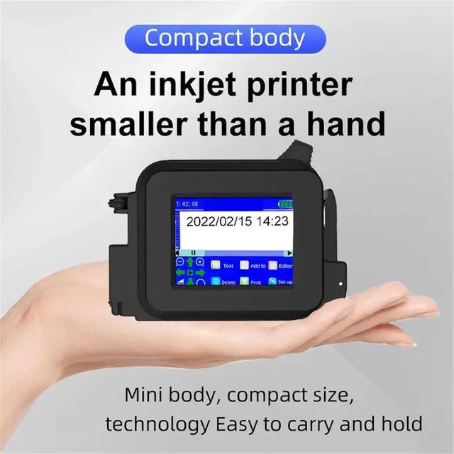 Alt view image 4 of 6 - Handheld Printer, Mini Inkjet Printer Portable Intelligent Production Date QR Code Reader,for Small Industrial