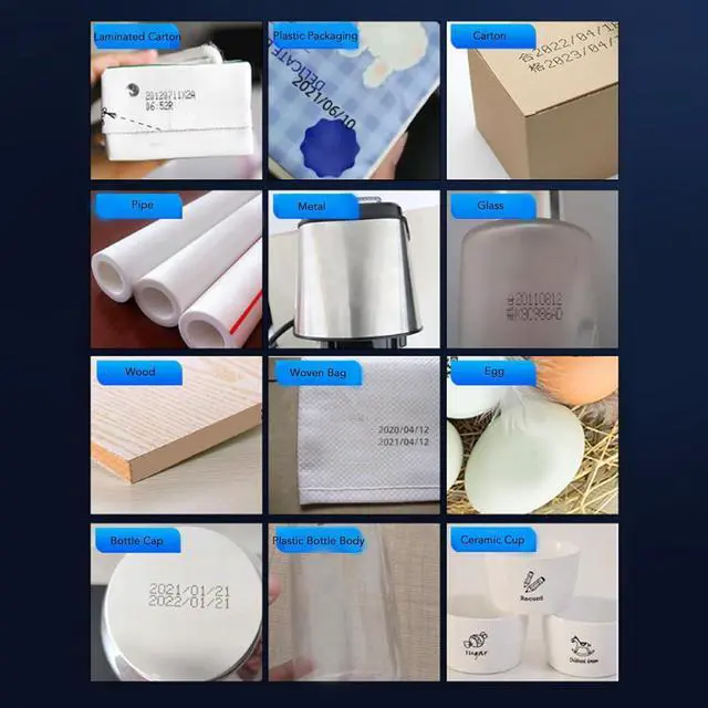 Alt view image 6 of 7 - Garosa Mini Inkjet Printer Handheld with HD LED 4.3in Touch Screen Simple UI Interface Smart 4 Core CPU Portable Printer for QR Code Barcode Handwriting USB Input System Ergonomic (US Plug 100V-240V)