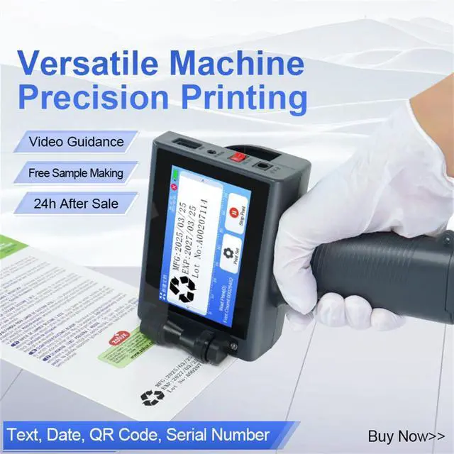 Alt view image 2 of 7 - T10 Upgrade Handheld Inkjet Printer for Printing Text QR Code, B ode, Date, Time, Batch Number on Metal Wood, Glass Cloth, Paper Boxes, and Plastic (Handheld Inkjet Printer)