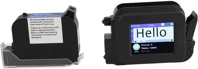 Alt view image 5 of 7 - Generic Handheld Inkjet Printer, Handheld Printer Inkjet Pocket Adjustable Printing Height 0.1 0.5in/1in Touch Screen Coder with Fast (Black)