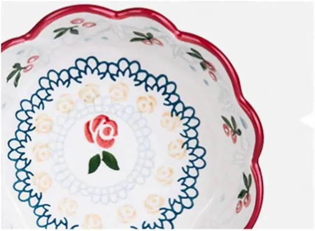 Alt view image 3 of 5 - Bowls Ceramic Bowl Meal Bowl Soup Bowl Salad Bowl Baked Rice Bowl Large Noodle Bowl Dessert Bowl Tableware Bowl (Color : 2) (3)