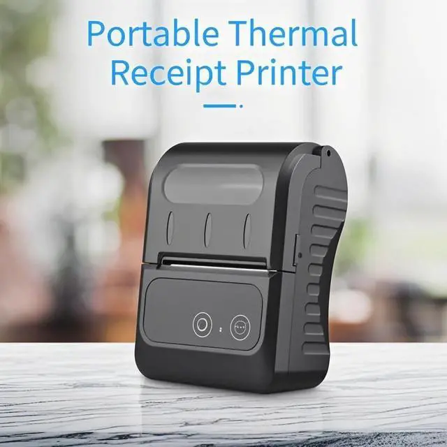 Alt view image 2 of 7 - Portable 58mm Receipt Thermal Printer 2 inches Mobile Pocket Printers with 11 Thermal Paper Roll USB&Wirel Connection Compatible with Windows/Android/iOS for Office Market